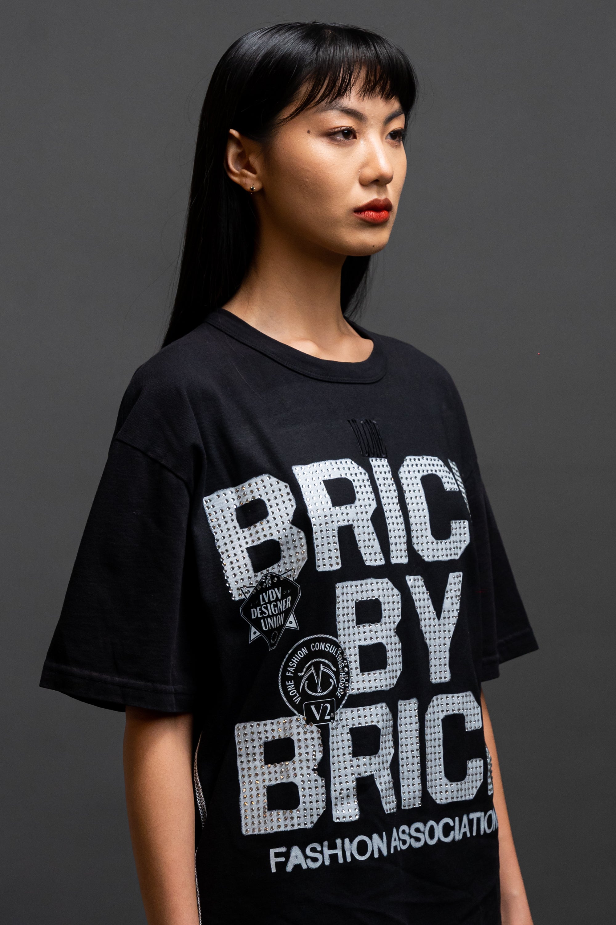 VLONE BBB Association S/S T-Shirt In Rhinestone